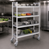 Thumbnail image #3 for Fermostock 4-Tier Mobile Shelving Unit with Removable Polymer Inserts, 52