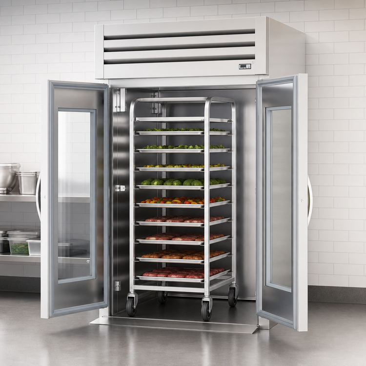 Product image #3 for True SPEC SERIES 2-Section Roll-In Glass Swing Door Refrigerator