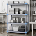 Thumbnail image #3 for Quantum Millenia 60 Inch W x 24 Inch D x 62 Inch H Polymer Shelving Unit with 4 Open Grid Shelves