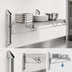 Thumbnail image #3 for Quantum WC14-CB2148C Cantilever Single Shelf Post Wall Mount Wire Shelving Unit, 48 x 21 Inches, Chrome Plated