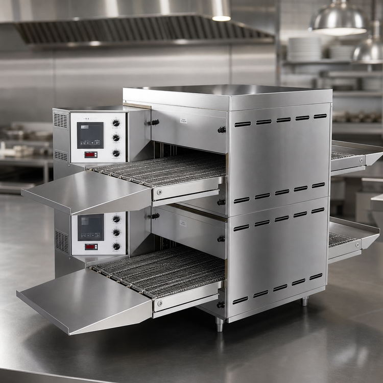 Product image #3 for Middleby Marshall PS520G-2 Double-Deck Gas Countertop Conveyor Pizza Oven