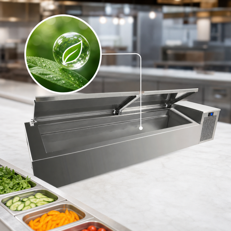 Product image #3 for Randell CR9067-290 67" Refrigerated Countertop Condiment Rail
