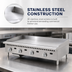 Thumbnail image #3 for Migali Competitor Series 48-Inch Commercial Countertop Natural Gas Griddle with Thermostatic Controls