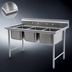 Thumbnail image #3 for Eagle Group 414 Series Coved Corner Three-Compartment Stainless Steel Sink, 65-1/2 Inch W, No Drainboards