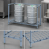 Thumbnail image #3 for Quantum Modular Wire Dunnage Keg Rack, 60 x 24 x 34 Inches, 3-Keg Capacity, Gray Epoxy Antimicrobial Finish