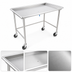 Thumbnail image #3 for John Boos 72-7/8 Inch x 30-3/8 Inch Stainless Steel Dish Sorting Table with Raised Edge and Locking Casters