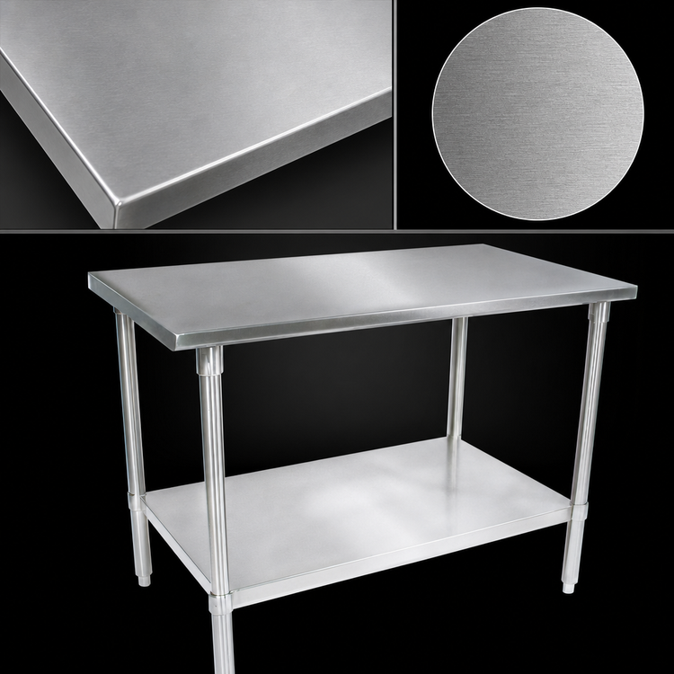 Product image #3 for John Boos Stallion 60-Inch x 36-Inch Stainless Steel Work Table with Safety Edge and Adjustable Undershelf