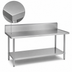 Thumbnail image #3 for Duke 72-Inch x 36-Inch Stainless Steel Work Table with 10-Inch Riser and Galvanized Undershelf
