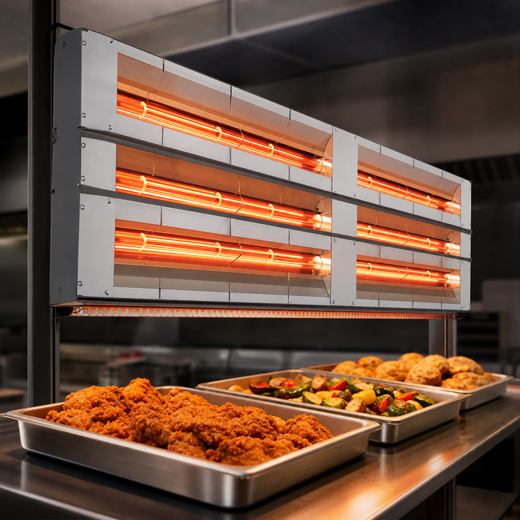 Product image #3 for Hatco Glo-Ray 60-Inch Unlighted Dual Infrared Strip Heater with Aluminum Housing and 3-Inch Spacer