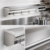 Thumbnail image #3 for Eagle Group Wall-Mount Stainless Steel Pot Rack Shelf with Removable Hooks, 48 x 10 Inches