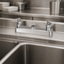 Thumbnail image #3 for T&S Brass B-1120-LNM Low-Lead 8-Inch Center Deck-Mount Workboard Mixing Faucet, Less Nozzle