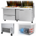 Thumbnail image #4 for Turbo Air PRO Series 72-5/8-Inch Wide Self-Contained Mega Top Sandwich/Salad Prep Table with 2 Drawers, 1 Door, and 30-Pan Top