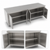 Thumbnail image #3 for John Boos 96-Inch x 24-Inch Stainless Steel Enclosed Work Table with Cabinet Base and Hinged Doors