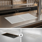 Thumbnail image #3 for Perlick Corporation RDP18X30 Drop-In Stainless Steel Drip Tray Trough, 30 x 18 Inches, with 2 Removable Glass Racks