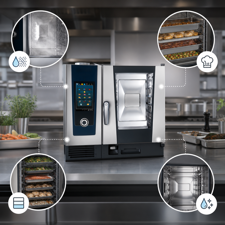 Product image #3 for RATIONAL iCombi Pro 6-Half Size Countertop Combi Oven, Natural Gas, 120V, 1-Phase