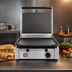 Thumbnail image #3 for Eurodib Single Countertop Panini Grill with Flat Top & Bottom Seasoned Cast Iron Plates, 110V