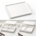 Thumbnail image #4 for American Metalcraft White Rectangular Melamine Bento Box Lid for BB1WH and BB5WH