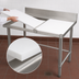 Thumbnail image #3 for Eagle Group Stainless Steel Poly Top Trimming Table with 4-Inch Removable Backsplash, 72 x 30 Inches