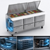 Thumbnail image #4 for Victory UltraSpec™ V-Core™ Three-Section Big Top Sandwich Prep Table, 72-Inch, 6-Drawer, 30-Pan Top