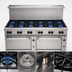 Thumbnail image #3 for Vulcan Endurance 72-Inch Gas Restaurant Range with 12 Open Burners and 2 Convection Ovens