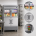 Thumbnail image #3 for True TS Series 2-Section Reach-In Combination Half-Swing Door Refrigerator with 2 Glass and 2 Stainless Steel Half Doors