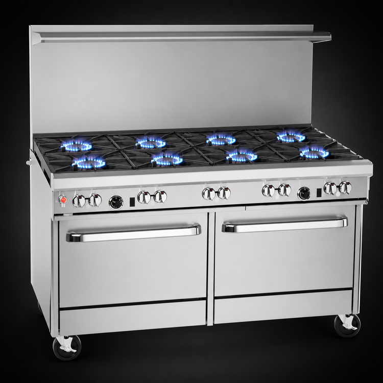 Product image #3 for Southbend Ultimate 60-Inch Gas Restaurant Range with 9 Open Burners and 2 Cabinets