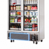 Thumbnail image #3 for Everest 2-Section Bottom-Mount Glass Door Reach-In Refrigerator, 50 Cu. Ft., Stainless Steel