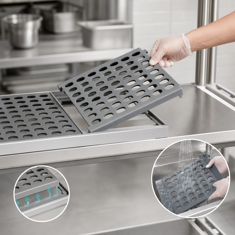 Product image #3 for Fermostock 47-Inch x 22-Inch Horizontal Vented Shelf with Removable Polymer Inserts