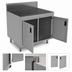 Thumbnail image #3 for Advance Tabco Prestige Underbar Drainboard Cabinet with Removable Hinged Doors, 48 Inch x 25 Inch x 36 Inch