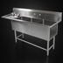 Thumbnail image #3 for John Boos Pro-Bowl 3-Compartment Sink with 18-Inch Left Drainboard