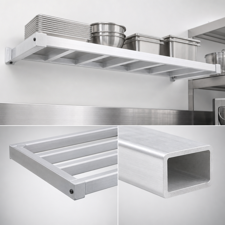Product image #4 for New Age 2442HD Adjust-A-Shelf Heavy-Duty Wall-Mounted Shelf, 42 x 24 Inches, Aluminum