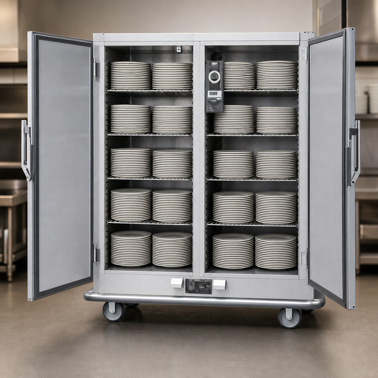 Product image #3 for Metro Heated Two-Door Banquet Cabinet, 200 Plate Capacity, Quad-Heat Dual Fuel, Stainless Steel