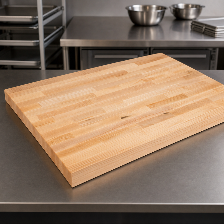 Product image #3 for John Boos 60 Inch x 42 Inch Edge Grain Maple Wood Bakers' Table Top, 2-1/4 Inch Thick, Oil Finish