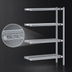 Thumbnail image #3 for Eagle Group 4-Tier Add-On Wire Shelving Unit, 72W x 21D x 74H, Chrome-Plated