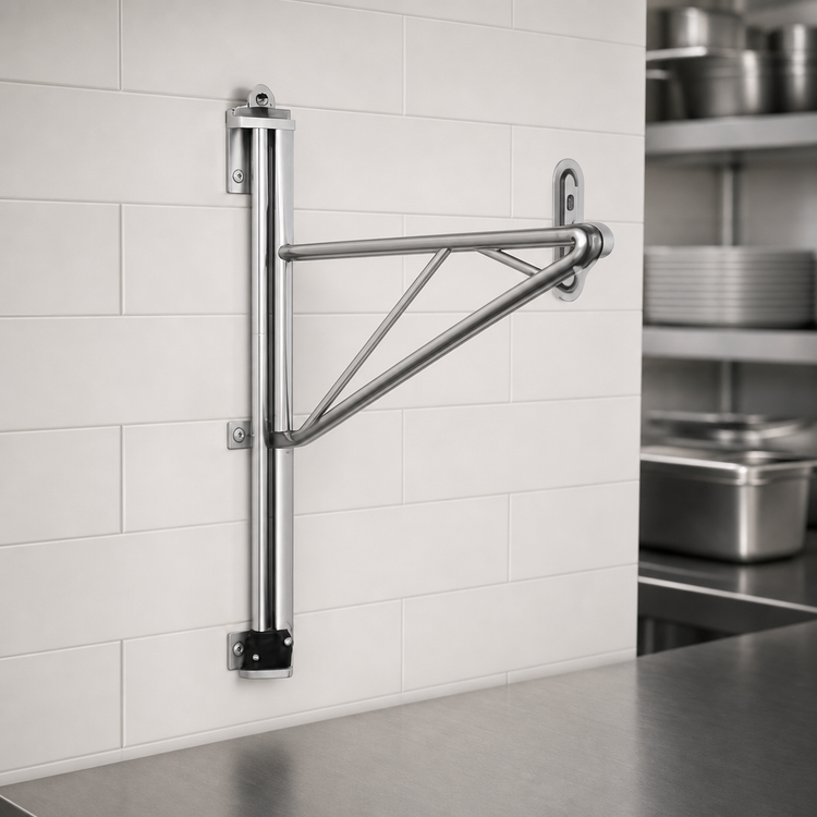 Product image #3 for Eagle Group Valu-Gard Adjustable Post Wire Wall Mount End Unit for 18-Inch Deep Shelves