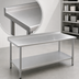 Thumbnail image #3 for Eagle BlendPort Deluxe Series Stainless Steel Work Table with Adjustable Undershelf and 1-1/2 Inch Rear Upturn, 72 x 24 Inches