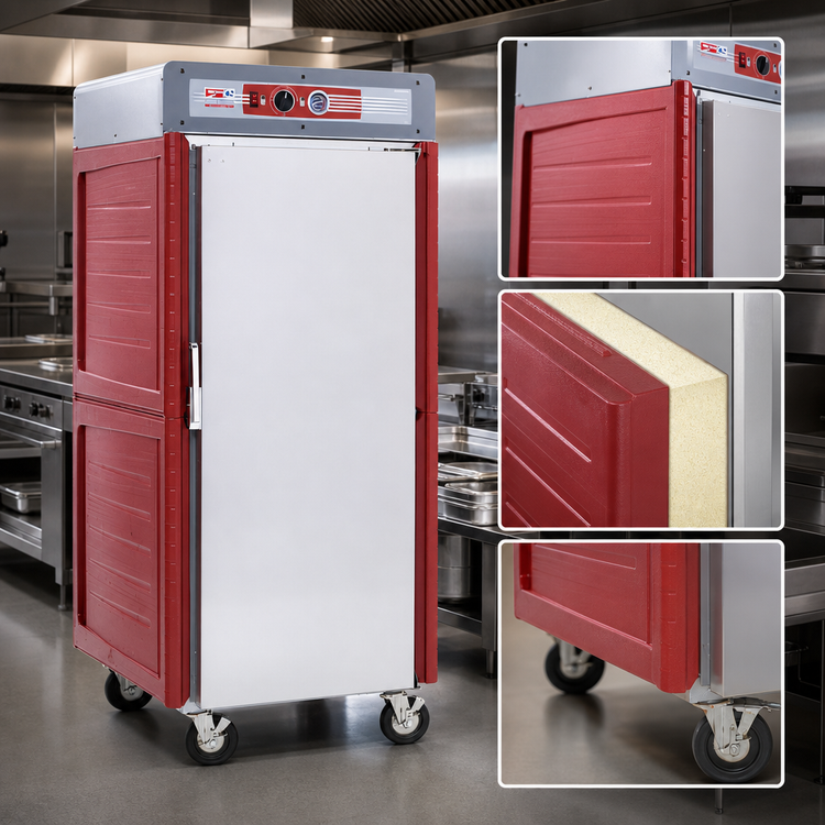 Product image #3 for Metro C5 4 Series Insulation Armour Plus Full-Height Mobile Heated Holding Cabinet with Solid Door, 34 Sheet Pan Capacity, 120V