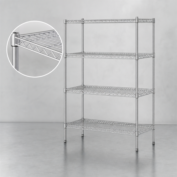 Product image #3 for Metro Super Erecta 30"W x 24"D x 63"H Stationary Starter Wire Shelving Unit, 4 Shelves