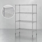 Thumbnail image #3 for Metro Super Erecta N526BR Stationary Starter Wire Shelving Unit, 30"W x 24"D x 63"H, 4 Shelves, Zinc Finish