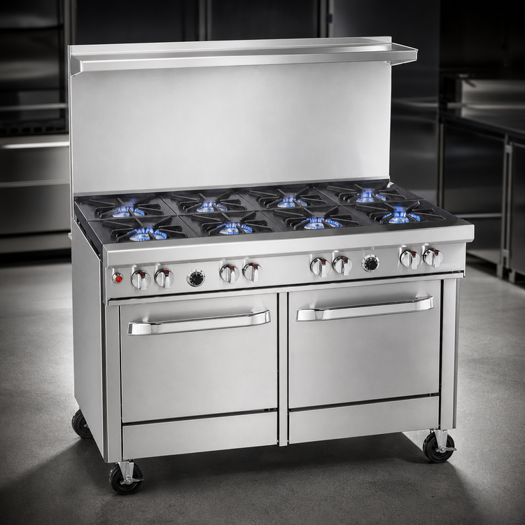 Product image #3 for Southbend Ultimate 48-Inch Gas Restaurant Range with 8 Open Burners, Convection Oven, and Cabinet Base