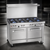 Thumbnail image #3 for Southbend Ultimate 48-Inch Gas Restaurant Range with 8 Open Burners, Convection Oven, and Cabinet Base