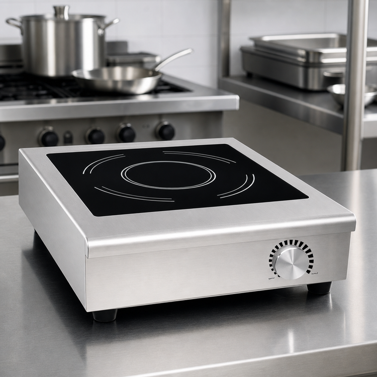 Product image #3 for Admiral Craft Single Burner Countertop Induction Cooktop, Manual Controls, 208V, 3000W