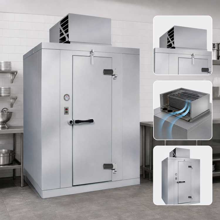 Product image #3 for Polar-Pak Indoor Floorless Walk-In Cooler with Top-Mounted Self-Contained Refrigeration