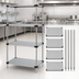 Thumbnail image #3 for Quantum 4-Shelf Solid Stainless Steel Stationary Shelving Starter Kit, 30 x 24 x 63 Inches