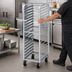 Thumbnail image #4 for Winco AWRK-20HBK Mobile Full-Height Aluminum Sheet Pan Rack, 20-Pan Capacity
