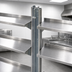 Thumbnail image #3 for NSF Stainless Steel Back-To-Back Cantilever Shelving Upright, 96-Inch Floor-To-Ceiling Mount