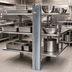 Thumbnail image #3 for Eagle Back-To-Back Stainless Steel Floor-To-Ceiling Cantilever Shelving Upright, 72 Inch