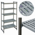 Thumbnail image #3 for Cambro Camshelving Basics Plus 5-Tier Stationary Vented Polymer Shelving Starter Unit, 24 x 30 x 84 Inches, Brushed Graphite