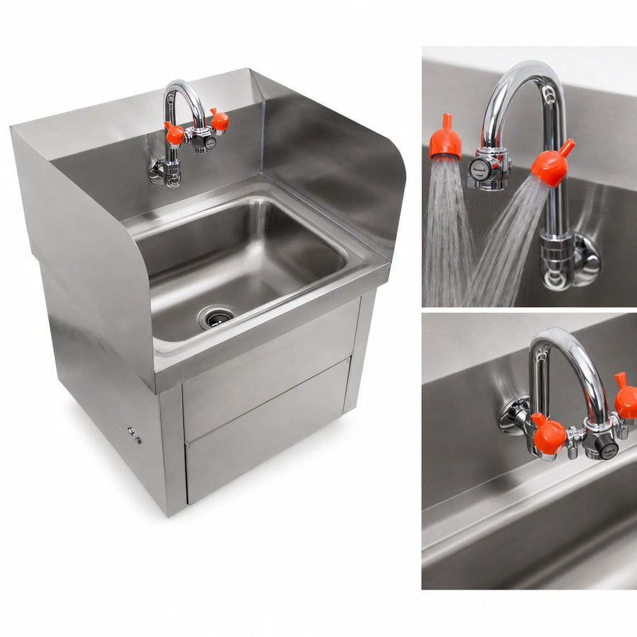 Integrated Eye Wash Attachment