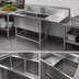 Thumbnail image #3 for John Boos Pro-Bowl 2-Compartment Stainless Steel Sink with 30-Inch Right Drainboard
